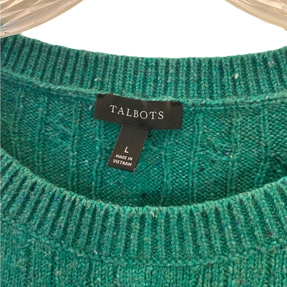 Talbots Green Cable Knit Sweater - Picture 8 of 11